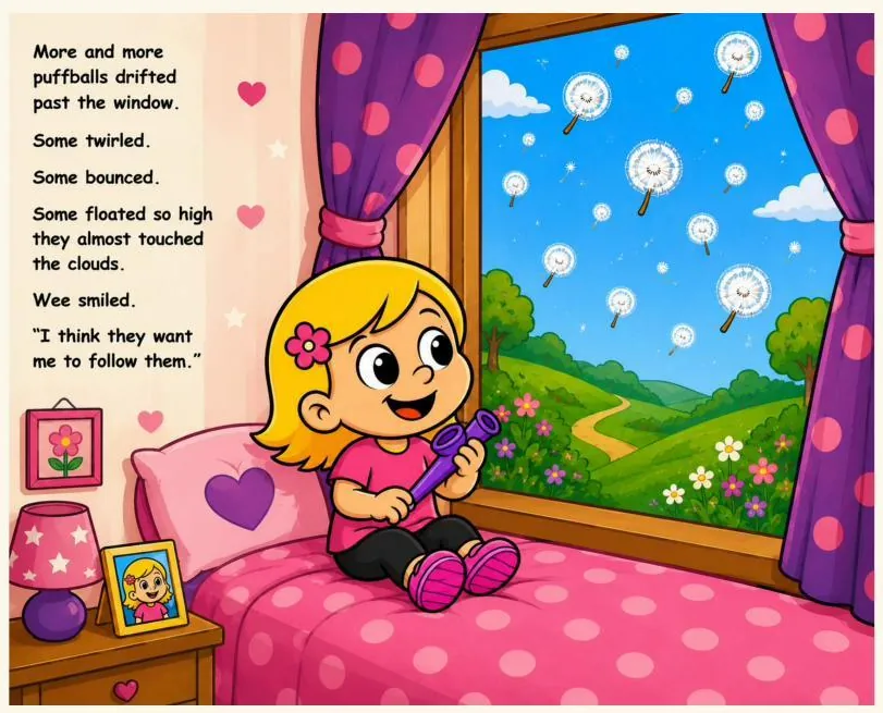Page from Wee Wee Kazoo and the Puffball Field
