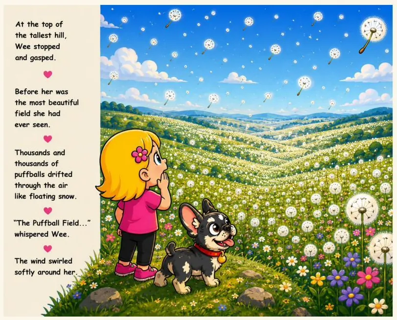 Page from Wee Wee Kazoo and the Puffball Field