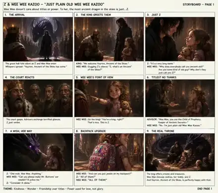 Zayhir storyboard page